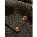 Anna & Ava  Gray Cable Knit Sweater Poncho One Size Fits Most Photo 2