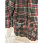 Sag Harbor Vintage Blazer Size 18W Red Green Wool Tartan Velvet Plaid Holiday Photo 1