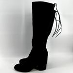 Sam Edelman  Vinney Knee High Boots Suede Leather Round Toe Block Heel Black 10M Photo 3