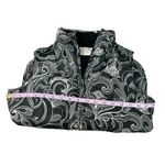 Aventura Puffer Vest Womens Small Dark Floral Forest Fleece Warm Outdoors Hiking Gray Photo 9