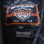 Interstate Leather Genuine Black Long Sleeve Zip Up Biker Motorcycle Jacket XS Photo 3