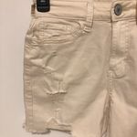 SO  curvy midi cream distressed jean shorts women’s size‎ 1/25 Photo 3