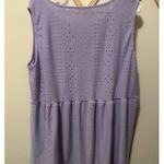 Chic Soul  Purple Eyelet Babydoll Tank Size 3X Photo 3