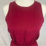 Forever 21 Burgundy and black tiny polka dot flowy dress size small Photo 2