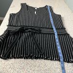 Derek Lam NWT  10 Crosby Waist Tie Peplum Tank Womens Size 6 Black White Textured Photo 12