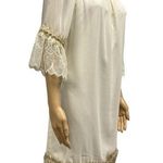 Basically Me  Cream Embellished Lightweight Off Shoulder Lined Dress Nightgown M Photo 0