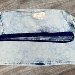 Silence + Noise Blue Acid Wash Urban Outfitters Bandeau Summer Top Size Medium Photo 3