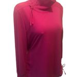 Saucony Funnel Neck Athletic Pullover Top M Cinched Hem Thumb-Holes Running Photo 1