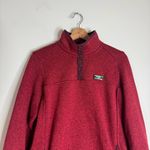 L.L. Bean Sweater Medium red Red Heather Snap Photo 1