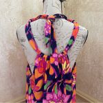 Trina Turk Multicolor Floral Halter Mini Dress Cover Up Swimwear Pool Sz Large Photo 5