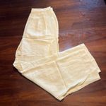 Vintage Butter Yellow Linen Trousers Size 30 Photo 0