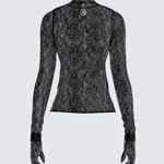 Finesse mock neck full lace long sleeve top Black Size 1X Photo 0