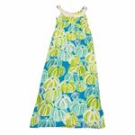 Lilly Pulitzer  Silk Sleeveless Sea Urchin Beaded Neck Maxi Dress size 2 Photo 2