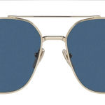 Prada Women’s Aviatior Sunglasses Gold Frame Blue Tint Authentic w/Case Photo 0