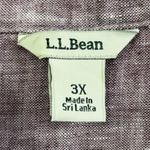LL Bean Linen Shirt Blouse Top Women’s Size 3XL Light Red Long Sleeve Breathable Photo 3