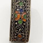 Enamel Inlay Cuff Bangle Bracelet Photo 10