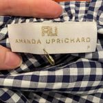 Amanda Uprichard  Blue & White Gingham Ruffled Tank Top Blouse S Photo 7