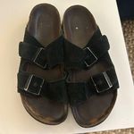 Birkenstock  Arizona women’s sandal. Black and Suade straps. Size 38 Photo 0