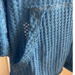 We The Free Womens Westend Thermal Pullover Sweater Blue Oversized Photo 1
