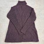 Matilda Jane  Women's Dixie Speckle Cable Knit Turtleneck Purple Sweater Size S Photo 2