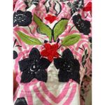 Anthropologie  x Maeve Tiered Printed Mini Dress large EMBROIDERED SQUIGGLE Photo 2