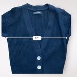 Stella + Lorenzo Black Ribbed Cardigan Sweater with‎ Jewel Buttons Size L Size L Photo 3