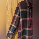 Madewell  Plaid‎ Tie-Neck Button-Down Cowgirl Western Shirt in Cherry Wood XXS Photo 12
