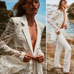 Alexis  Harlie Jacket White‎ French Cut Lace Blazer Size Small Photo 1