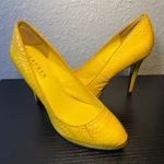 Ralph Lauren Lauren  Yellow Snakeskin Leather Stiletto Heel Kailee Pumps‎ 8.5 B Photo 0