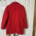 EUC VTG Korean Jacket Womens Red‎ Corduroy Button Up Collared Long Sleeves Photo 5