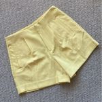 A New Day Bright Yellow Pleated Shorts High Rise Tailored Size 4 Pocket Like New Photo 4