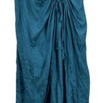 Band of the Free Small Teal Blue Maxi Skirt Front Slit Layered Mini Skirt New Photo 0