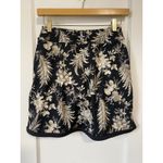Tuckernuck  Athletic Piped Golf Skort Skirt Black Tan Ojai Vines 16 inch EUC S Photo 7