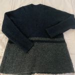 Madewell Allston Alpaca Wool Blend Grandpacore Double-button Black Gray Oversized Cardigan Sweater, size S Photo 9