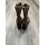 Kate Spade  New York BAISE bootie SIZE 9 M Block Heel Suede Leather Tobacco Brown Photo 2