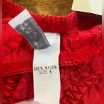 ASHLEY TAYLOR Vintage 80s 90s Red Lingerie Set Two Piece Size Medium 6 USA‎ Made Photo 8