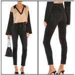 AGOLDE  Pinch Waist Skinny Jeans Washed Black Denim High Rise Ankle Size 26 Photo 3