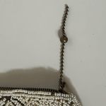 Vintage Beaded Clutch in Cream and Brown Photo 5