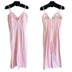 Gianni Bini  Pink and White‎ Sarah Striped Jumpsuit Cropped Wide Leg. Photo 5