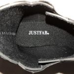 JustFab black pink floral rain boots new! Size 10 NEW! Photo 7