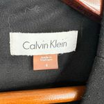 Calvin Klein Solid Black embellished Gold Chain Trim Sheath Dress classic Size 4 Photo 3