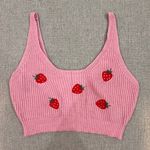 SheIn Embroidered Strawberry Knit Top Photo 1