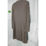 St. John Couture Knit Coat Textured Size 6 Brown Purple Silk Lined Long Photo 4