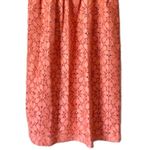 ZARA  Coral Lace Eyelet Dress Photo 3