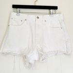Madewell  Relaxed Denim Shorts Raw Hem White 29 Photo 0
