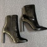 Karl Lagerfeld  Paris Vica Black Patent Leather Dress Booties Photo 5