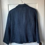 Sag Harbor  Women’s Blue Stripe Tweed Classic Jacket Blazer Coat Sz 8 Photo 4