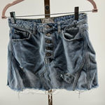We The Free distressed button fly denim mini skirt size 27 100% cotton Photo 0