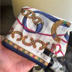 CELINE Authentic  Multicolor 18" Square cotton Scarf Photo 5