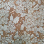 Talbots | Jacquard Brocade Peach Orange Metallic Floral Pencil Skirt Size 2 Photo 1